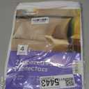 Ultra Soft Pillow Protectors with Zipper Standard Size - Set of 4 Breathable Pillow Covers - 100% Protection Against Stains, Dust & Dirt - Machine Washable (White)