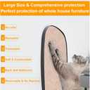 Cat Scratching Mat, Self-Adhesive Cat Scratch Furniture Protector, Trimmable DIY Cat Wall Climbing Carpet, Cat Couch Protector, Cat Scratching Pad Replacement (Khaki, 78.7"x15.8")