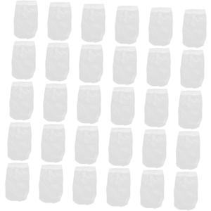 Kisangel 30pcs Elastic Pool Skimmer Socks White Filter Bags for Easy Debris Capture Above Ground Pools Super Elastic Design Convenient Installation