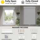 100% Blackout Indoor Cordless Roller Shades for Windows,Room Darkening Rolled Up Blinds with Spring System,Thermal Insulated UV Protection Waterproof Fabric for Home Office (White,16"W x 72"H)