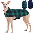 Kuoser Reversible Winter Coat, British Style Jacket for Small Medium Dogs - Warm, Windproof Puppy Cold Weather Vest, Green M (M (Chest Girth: 17.3-20.9''))