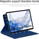 Magnetic Case for Galaxy Tab S8 Plus 12.4 inch 2022/Galaxy Tab S7 FE 2021/Galaxy Tab S7 Plus 2020 with Pen Holder, Lightweight and Slim Magnetic Stand Case with Auto Sleep/Wake, Blue