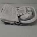 MoreFeel Collapsible Baby Bathtub for Newborn with Thermometer & 1 Hooded Towel & 1 Soft Floating Cushion, Portable Travel Bathtub with Drain Hole, Durable Foldable Baby Tubs for Infants to Toddler (Grey)