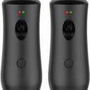 Automatic Air Freshener Spray Dispenser (2-Pack) Black Wall Mounted or Free Standing Battery Operated Sprayer for Home or Commercial Use, 3 Auto Scent Release Time Settings for Room/Bathroom Freshness