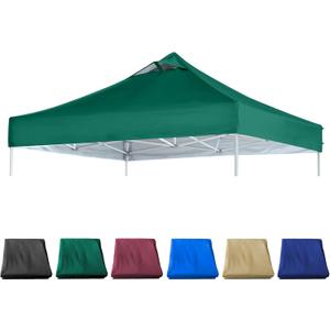 Forest Green Commercial Replacement Canopy Top for 10x10 Straight Leg Pop Up Canopy Tent with Air Vent