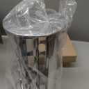 Kamenstein 20 Jar Revolving Countertop Spice Rack with Spices Included, FREE Spice Refills for 5 Years, Polished Stainless Steel with Black Caps, 30020