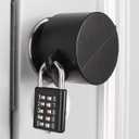 Door Handle Lock, Door Knob Lock Out Device,Cover to Disable The Doorknob/Faucet/Valve, Prevents Turning of Door Knob and Access to Keyhole, Prevents Operating The Knob (Password Hanging Lock) (Black)