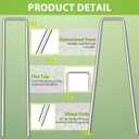 Landscape Staples 12 Inch, 200 Pack U-Shaped Galvanized Garden Stakes, 8 Gauge Heavy Duty Ground Stakes for Outdoor Decorations, Fixed Irigation Tubing, Fence,Weed Barrier Fabric