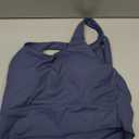 XUNYU Longline Sports Bra for Women Open Back Workout Tops Padded Yoga Tank Wide Strap Halter Crop Top Build in Bra Gym Large