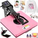Whubefy Heat Press Machine 15x15 Slide Out, Digital Clamshell Heat Press Machine for T Shirts Printer, Heat Up Fast & Even, Sublimation Shirt Press Machine for Mouse Pad, Pillows, Coasters, Puzzles