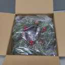 Christmas Door Wreath With Lights,Christmas Door Wreath | 15.7 Inches Home Door Decoration, Unique Party Supply, Artificial Garland for Door Wall Mantel Holiday Party