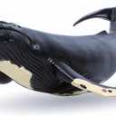 Gemini&Genius Humpback Whale Action Figure, Sea Animal Orca Blackfish Toys, Soft Rubber Ocean Shark, Great for Kids Bath Toys Swimming Toys, Beach Toys, Perfect Cake Coppers (Humpback Whale)