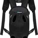 PetAmi Dog Carrier Backpack, Adjustable Dog Pet Cat Front Carrier Backpack | Ventilated Dog Chest Carrier for Hiking Camping Travel, Sling Bag for Small Medium Dog Cat Puppies, Medium, 9-13 lbs, Black