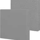 Easy-Going Waterproof Patio Cushion Covers 24x22x4 inch 2 Pack Replacement Non-Slip Outdoor Seat Cushion Slipcover with Zipper. Gray (24" x 22" (Pack of 2), Grey)