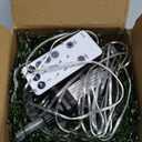 Solar Firecracker Lights, 6.56Ft 100 LED Waterproof Cluster Lights 8 Mode Copper Wire Cluster Fire Crackers Garland Fairy Lights Garden Wedding Christmas Party Decorations (Warm White)