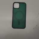 SUPFINE Magnetic for iPhone 14 Case & iPhone 13 Case (Compatible with MagSafe)(Military Grade Drop Protection) Slim Translucent Matte Shockproof Phone Cover,Forest Green