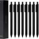 Kaco PURE Gel Pens 0.5mm Fine Point Black Ink 10 Count, Quick Dry Smooth Writing, Aesthetic Office Supplies Refillable Retractable Low Center of Gravity