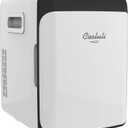 Cooluli 10L Mini Fridge for Bedroom - Car, Office Desk & College Dorm Room - 12V Portable Cooler & Warmer for Food, Drinks, Skincare, Beauty, Makeup & Cosmetics - AC/DC Small Refrigerator (White)