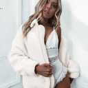 PRETTYGARDEN Women's Fashion Winter Coats Sherpa Fleece Faux Fur Shearling Oversized Trendy Jackets Warm Outerwear Clothing (White)