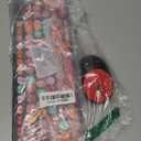 Wireless Keyboard and Mouse Combo, Retro Typewriter Keyboard with Round Keycaps, 2.4GHz USB Cute Wireless Keyboard Mouse for Computer, Desktop, Laptop and Computer (BlackColorful)