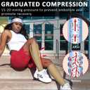 Ailaka Medical Compression Socks with Zipper, Knee High 15-20 mmHg Compression Socks for Women Men, Open Toe Support Socks for Varicose Veins, Edema, Recovery, Pregnant, Nurse, Large (1 Pair)