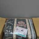 Floral Area Rug 8x10 Washable Vintage Non Slip Rug Large Soft Low Pile Stain Resistant Rugs for Living Room Bedroom Dining Room Laundry Indoor, Dark Grey