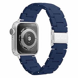 Solace Bands Lightweight Perma Watch Band - Compatible with Apple Watch Bands for Women and Men, iWatch Bands for 38mm 40mm 41mm 42mm 44mm 45mm Ultra, SE and Series 8 7 6 5 4 3 2 1 (Matte Solid)