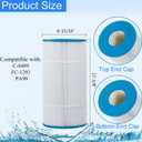 HANXER C-8409 Filtration Products- Pool and Spa Filter Cartridge Replacement for Filbur FC-1292, PA90, CX900-R, 25230-0095S, 817-175, 80951, 90 Sq.Ft Filter Cartridge, 1 Pack