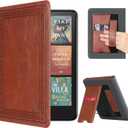 CoBak Case with Stand for Kindle Paperwhite 12th Gen 2024 Released (7") & Kindle Colorsoft Signature Edition - Durable PU Leather Cover with Auto Sleep Wake, Card Slot, Hand Strap Feature, Vintage