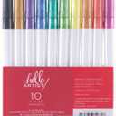 Hello, Artist! Outline Markers, 10 Pieces, Beautiful Two-Color Effects, Metallic Colors