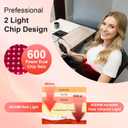 Red Light Therapy Mat for Body - 26.8" x 23.5" RedLight Therapy Pad with 600 LEDs,Near Infrared Red Light Mat 660nm & 850nm Redlight Therapy Pads W770