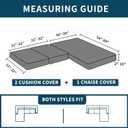 LUFEIJIASHI Sectional Couch Covers L Shape Couch Cushion Covers for Sectional Sofa,Stretch Sectional Sofa Covers Furniture Protector for Pets Dogs 3 Piece (Black, 2 Seater + 1 Chaise)