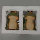 Frog Toilet Bolt Caps Ceramic Toilet Bolt Covers Decorative Toilet Screw Cover Caps, Toilet Caps for Bottom of Toilet, Cute Toilet Bowl Bolt Covers for Bathroom Decor, Easy to install (Green)