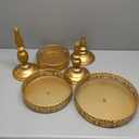 3PCS Gold Cake Stand Cupcake Holder Decorative Iron Reusable Detachable Stable Cupcake Tray for Party