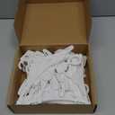 48 Pcs Dog Clothes Hangers 7 Inch Wide Non-Slip Plastic Pet Clothes Hangers Pet Clothing Holder Coat Hanger for Small Dog Cat Puppy Chihuahuas(White)