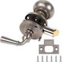 Hicarer 1 Pcs Solid Brass Storm Door Latch Storm Screen Door Latch Screen Doors Handle Storms Handle Replacement Lock Screens Hardware (Satin Nickel)