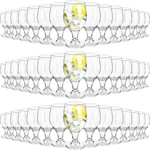 Patelai Set of 48 Water Goblet, 13.5 oz Clear Drinking Glasses Bulk Dishwasher Safe, Stemmed Water Glass for Juice Wine Beer Tea Sangria Cold Beverages, Reusable Glassware for Home Party Restaurant