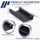 Yaocom 40 Pcs Window Screen Pull Tabs Window Screen Spline Channel Pull Lift Tabs Aluminum Replacement Parts for Anti UV Don't Broken C Shape Frame Center Brace Privacy Mounting (Black)