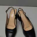 Mostrin Black Block Slingback Heels for Women Pointed Closed Toe Chunky Heels Office Work Shoes Women's Pumps for Business Casual 38.5