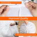 Polecasa Extra Heavy Duty Large Diamond Mesh Laundry Bags 24 x 36" with Drawstring Closure & ID Tag, Storage Bag for College, Travel, Sports, Dorms, White