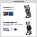 KELOFAM Upgraded Double-Sided Magnetic Phone Holder, Adjustable 2-in-1 Magnetic Phone Grip, Gym Phone Holder, Mag Safe Accessories for iPhone 17 Pro Max 16 15 14 13,Samsung,All Phones