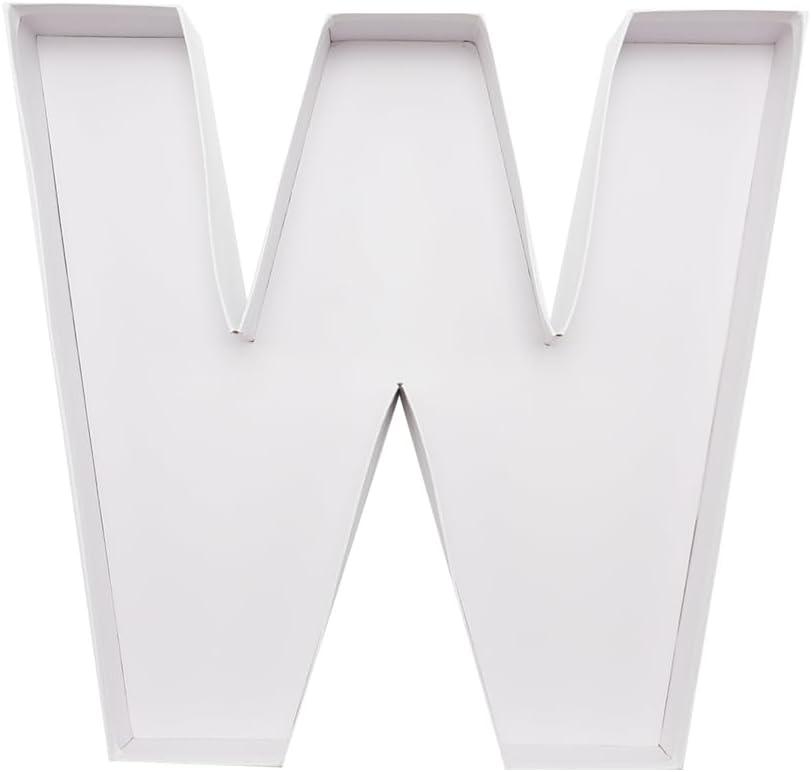 12inch Cardboard Letter Fillable Shaped Decorative Box for Charcuterie(W),2"L x 10"W x 12"H