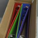 Amazon Basics 3 Ring 1.5 inch Binder, Round Rings, Assorted Colors, 4 Pack