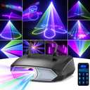 DJ Laser Light for Party,3D Animation Laser Machine,Multiple Control Functions,Support Manual Graffiti, Text Playback, and Personalized Programming,Suitable for DJ Parties, KTV Bars and Events (Black)