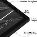 Americanflat 40x40 Picture Frame with Polished Plexiglass - Streamline Collection - Thin Border Square Frame for Wall Display - Hanging Hardware Included - Black