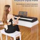 Weighted Piano 88-Key Digital Piano,Full-size Electric Piano Keyboard with Hammer Action,Sustain Pedal,MP3 Function dual 15W speaker,Supports USB-MIDI/Wireless Connect (Black, Full)
