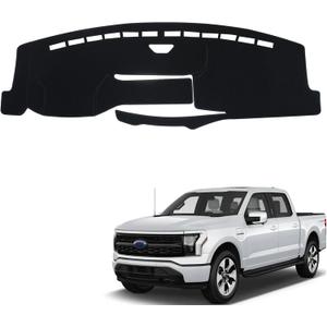Dashboard Mat Cover Interior Center Console UV Rays Protector Compatible with Ford F150 Lightning (Only Fit for 15.5-inch Touchscreen) 2022-2025 Dash Board Mat Carpet Accessories