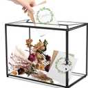 Transparent Acrylic Wedding Card Box with Lock, Slot Envelope Holder for Wedding Reception Bridal Shower Birthday Baby Shower Election Votes Graduation Parties Honeymoon Fund Memory Box