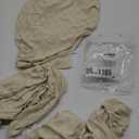 SearchI Stretch Dining Chair Seat Covers Set of 4, Soft Removable Washable Seat Covers for Dining Chairs, Dining Room Seat Cover Slipcover Protector (Rear-Covered, Beige Diamond Jacquard)