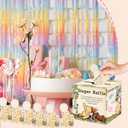 2 x Winnie Baby Shower Decorations, Pooh Diaper Raffle Box, Baby Gender Reveal Decorations, He Or She Gender Reveal with 50pcs Winnie Cards 2 Ink Pads